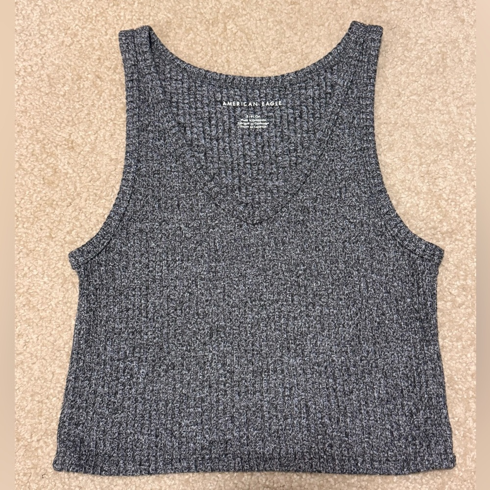 American Eagle Charcoal Knit Tank